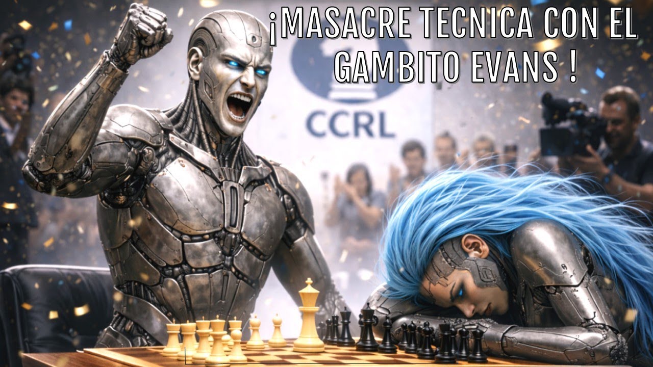 El Gambito Evans REVIVE: ShashChess destruye a Ethereal en una obra maestra moderna. CCRL 2025.