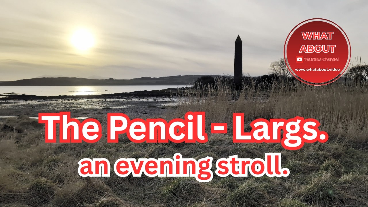 Sun setting over the Clyde: A Stroll to the Largs' Pencil