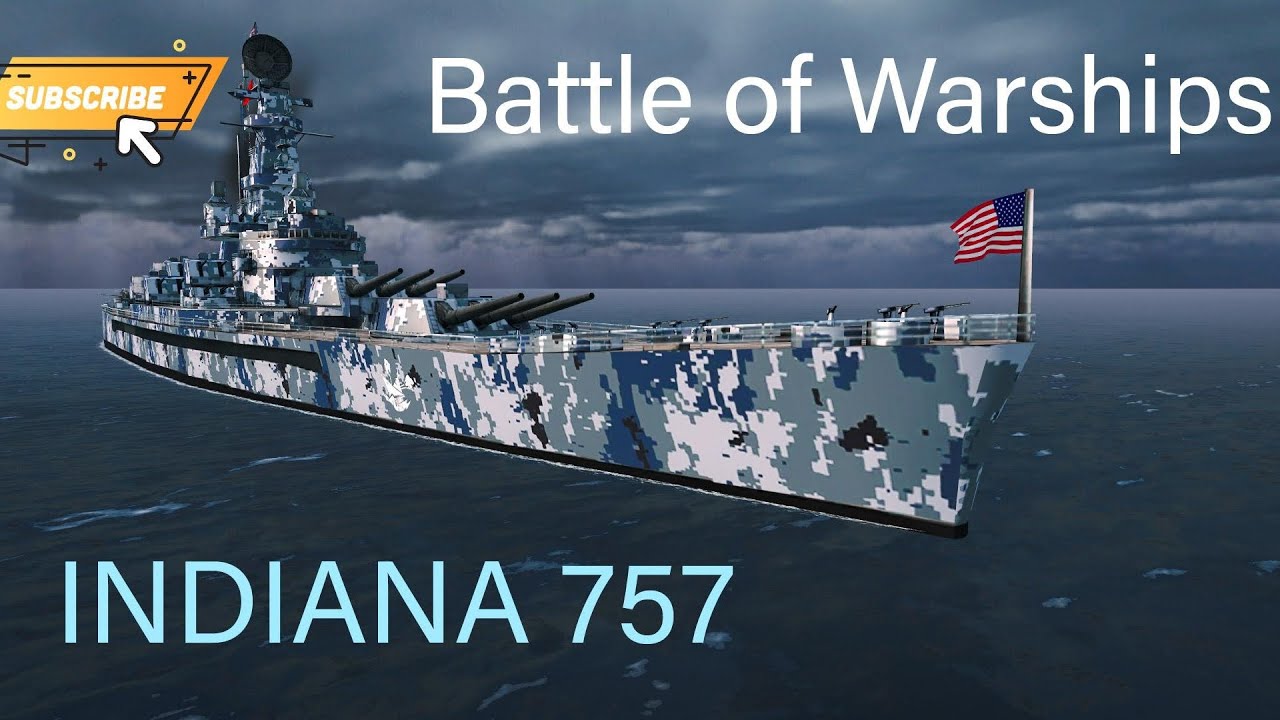 [Battle of Warships 1.73.11] Uss South Dakota | 4 Kills | 634 Damage | 💯💯 | INDIANA 757 |#battleship