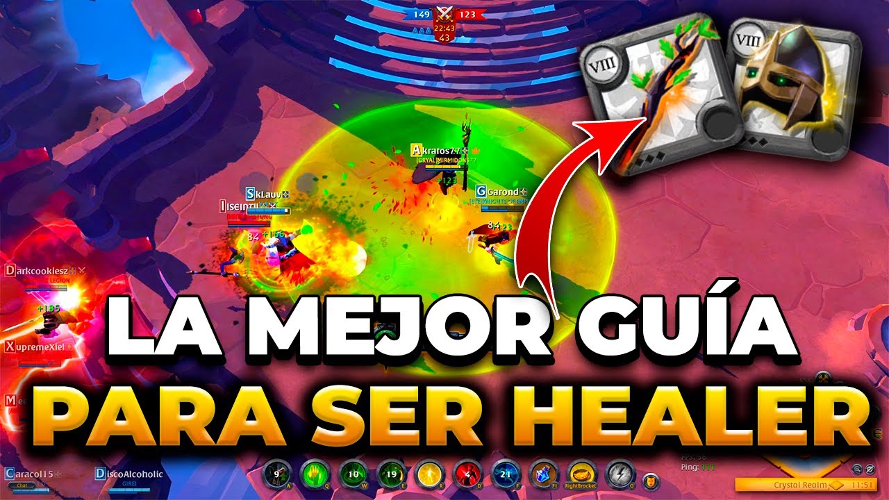 Los SECRETOS del HEALER Pro: Cómo Carrear en Arenas de Cristal - Albion Online