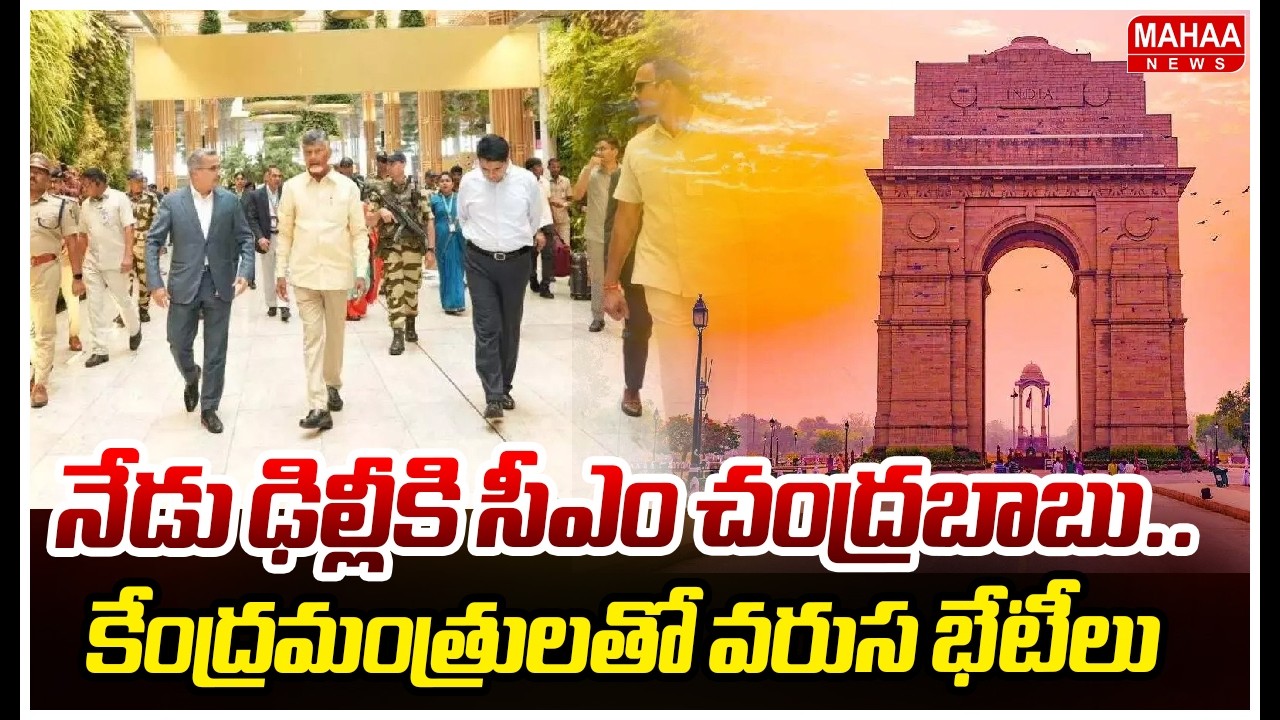 నేడు ఢిల్లీకి సీఎం చంద్రబాబు..కేంద్రమంత్రులతో వరుస భేటీలు |CM Chandrababu Naidu Delhi Tour