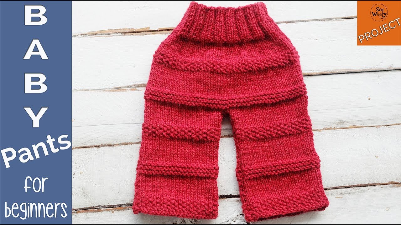 How to knit Baby Pants (3 months old) - So Woolly