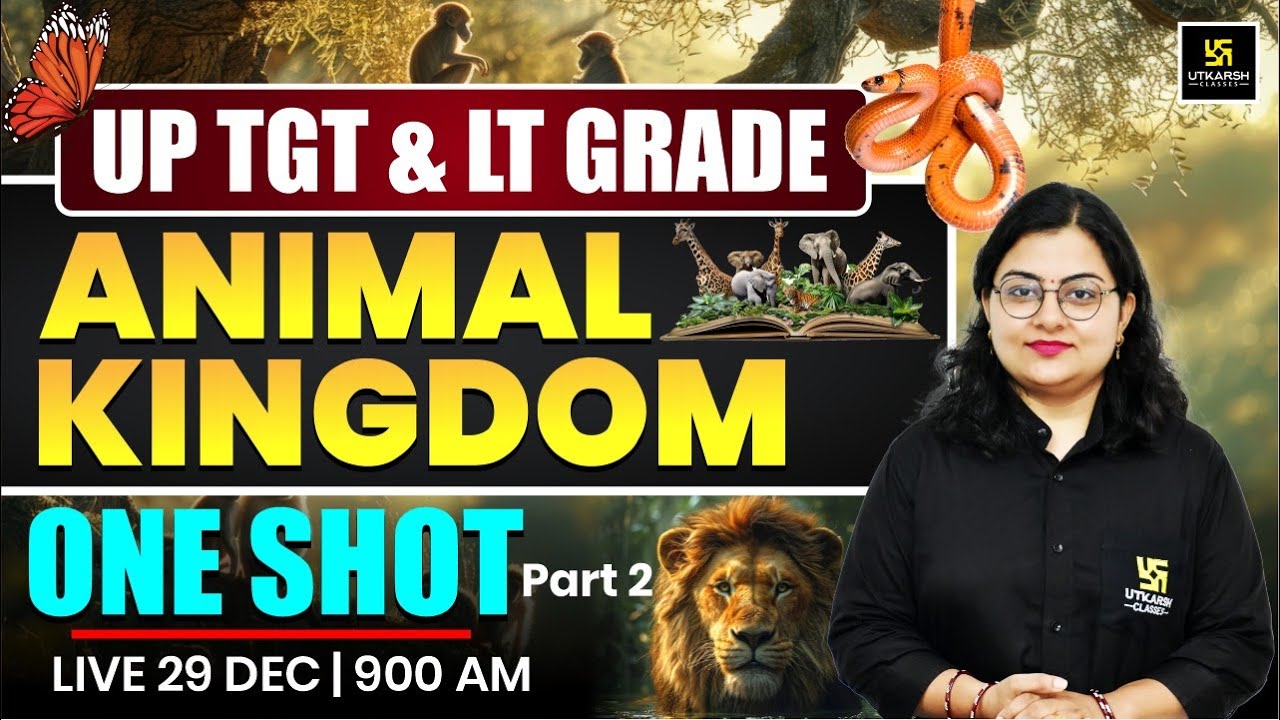UP TGT Biology | UP LT Grade Biology | Animal Kingdom | One Shot🔥 | Neelam Ma’am