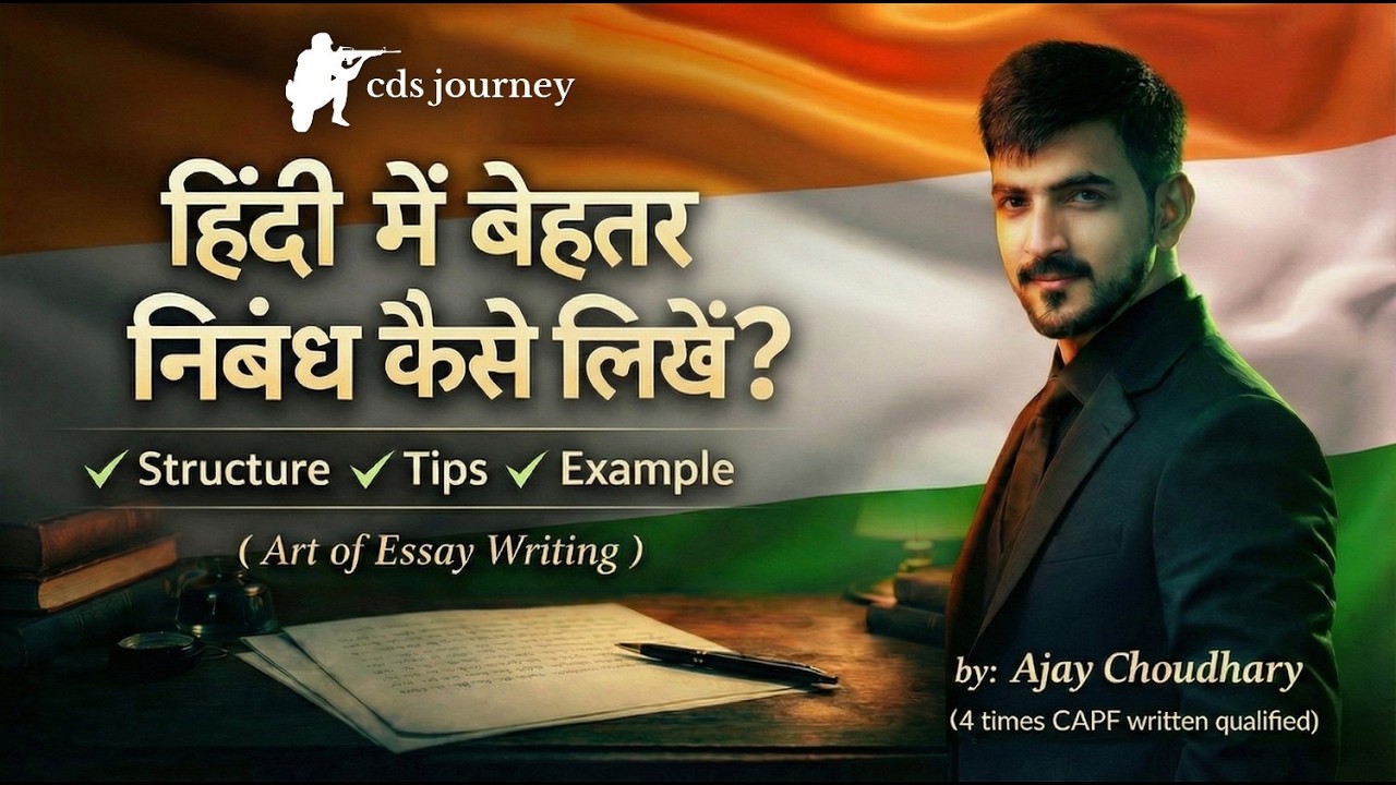 Art of Essay Writing (Hindi) | Structure, Format & Sample for CDS/CAPF