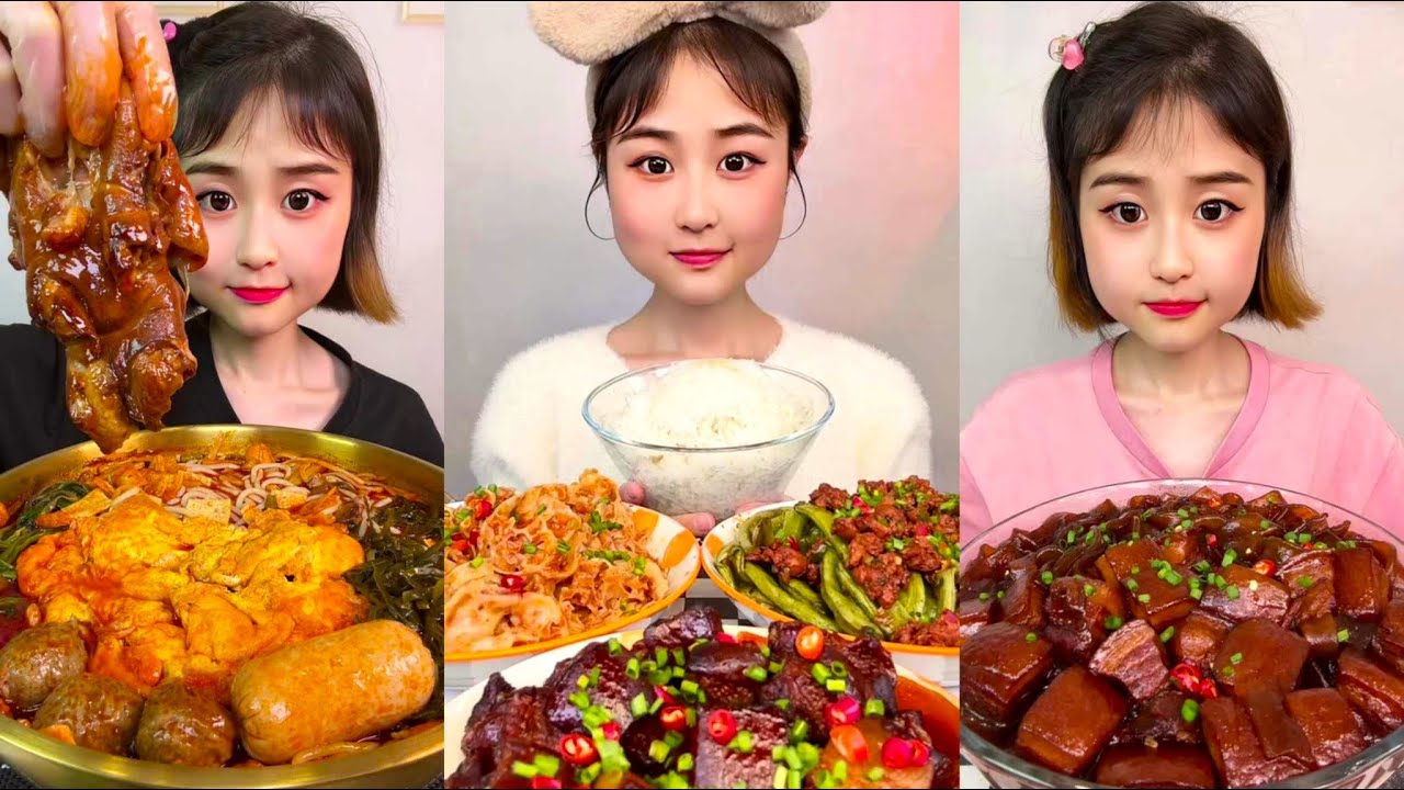 Asmr Eating Spicy Food Noodles | 불닭볶음면 먹방 | 중국먹방 면 | 중국먹방 매운 | 中国モッパン/咀嚼音/吃播/삼겹살먹방 | 다양한음식 고기 중국 먹방쇼