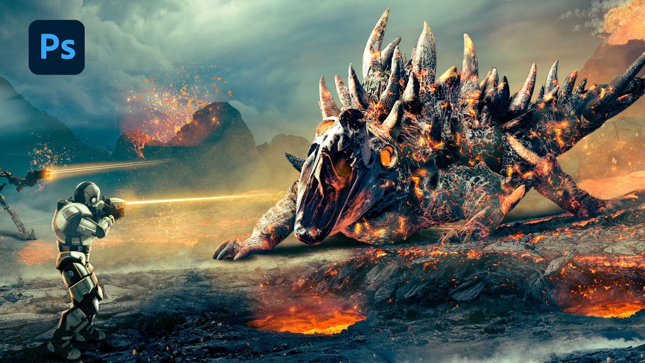 Volcano Monster | Photoshop Manipulation