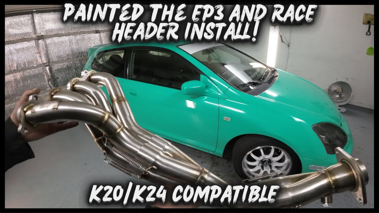 Я ПОКРАСИЛ EP3 И УСТАНОВИЛ ГОНОЧНЫЙ ЗАГЛУШИТЕЛЬ! #howto #ep3 #k20 #k24
