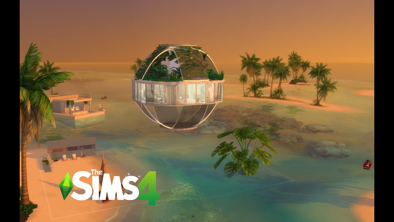 Futuristic Oasis Ocean Orbit Spherical House| Stop Motion Speed Build| No CC|THE SIMS 4