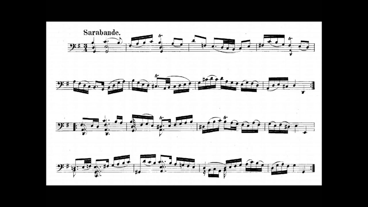Johann Sebastian Bach: Cello Suite No.1 IV-Sarabande