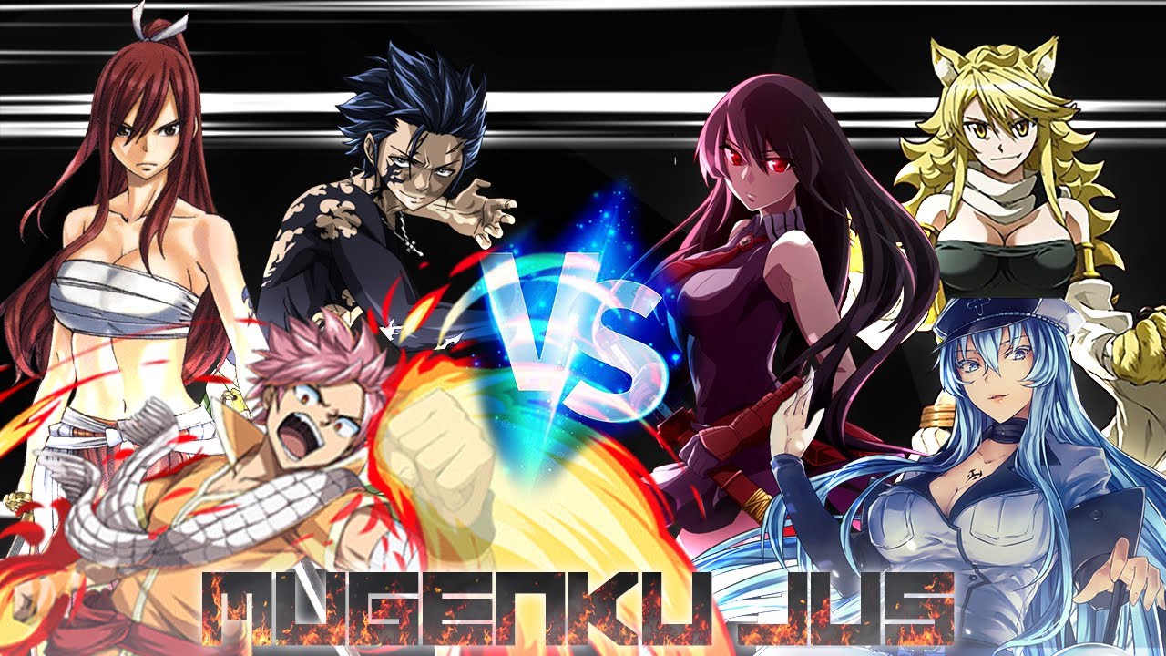 Natsu, Gray, Erza vs Akame, Leone, Esdeath [Fairy Tail vs Akame Ga Kill] ANIME MUGEN JUS Team Battle