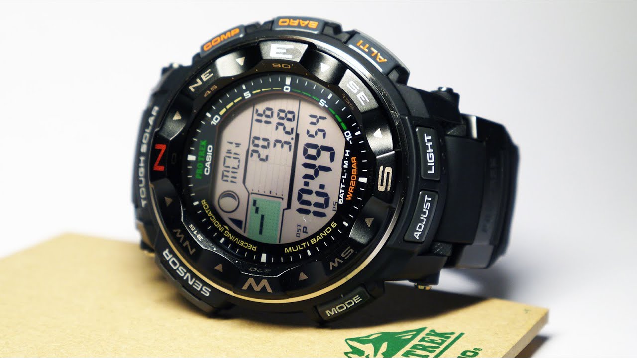 Casio Men's PRW 2500R 1CR Pro Trek Tough Solar Digital Sport Watch