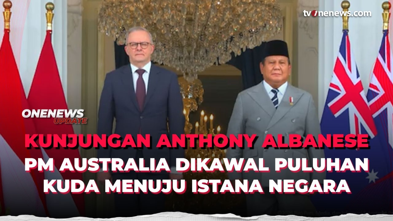 Prabowo Sambut Kedatangan PM Australia Anthony Albanese di Istana Negara | OneNews Update