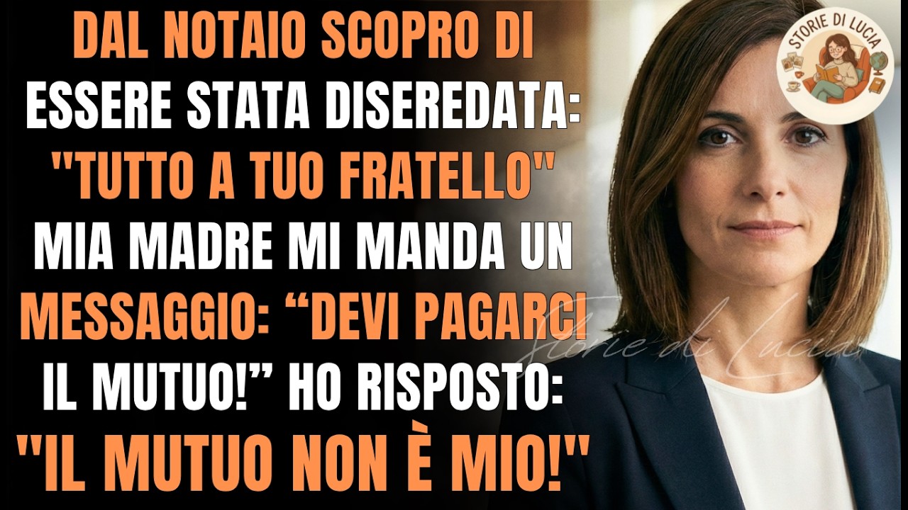 “Tuo fratello erediterà tutto.