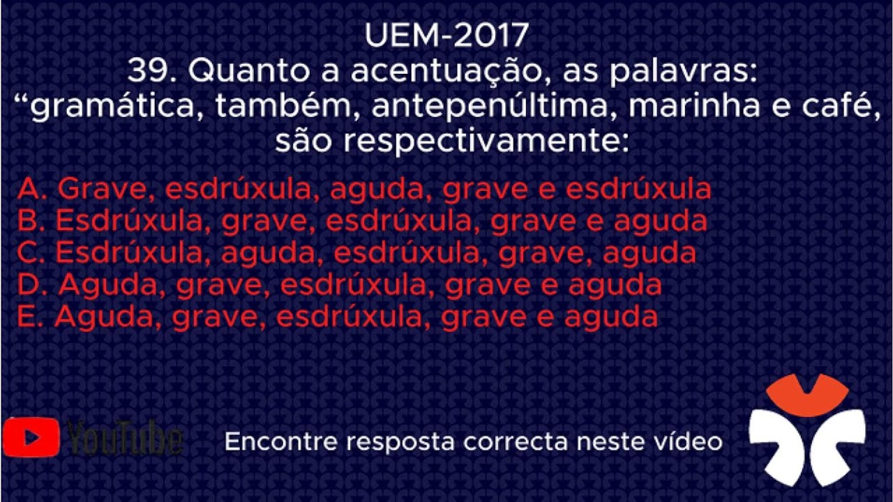 Exame de Português, UEM-2017