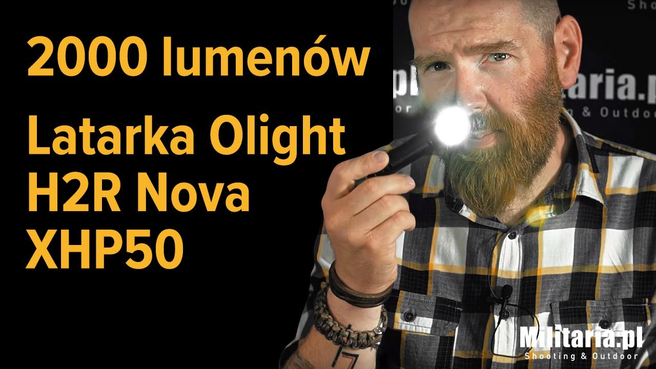 2000 lumen&oacute;w! Latarka czołowa Olight Nova H2R XHP50 | Sklep Militaria.pl