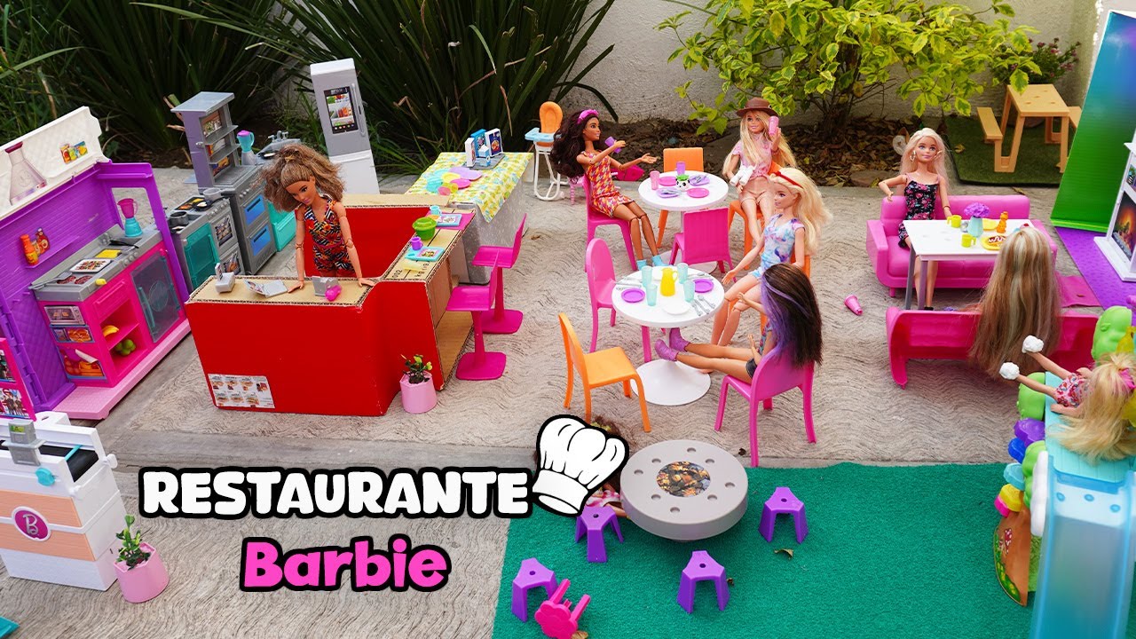 HAGO un RESTAURANTE con AUTOSERVICIO para BARBIE🍔🍽