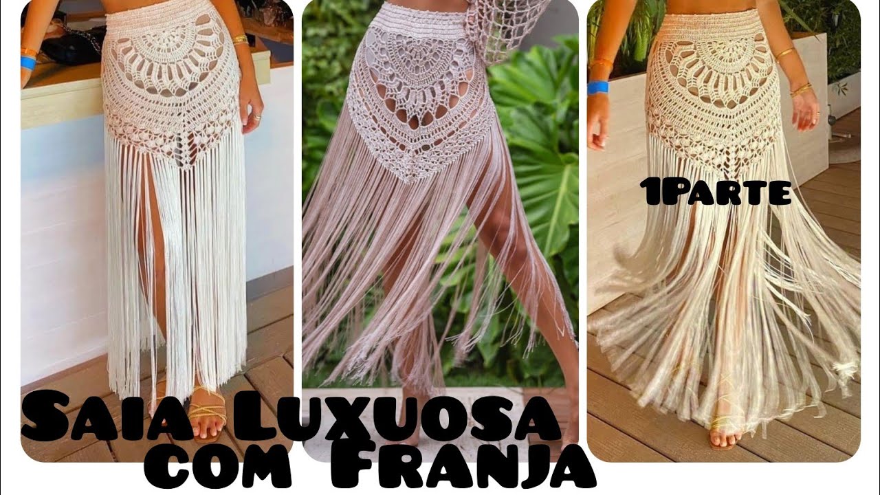 SAIA LUXUOSA COM FRANJAS CONJUNTO PARTE 1 DE 4 VESTE M