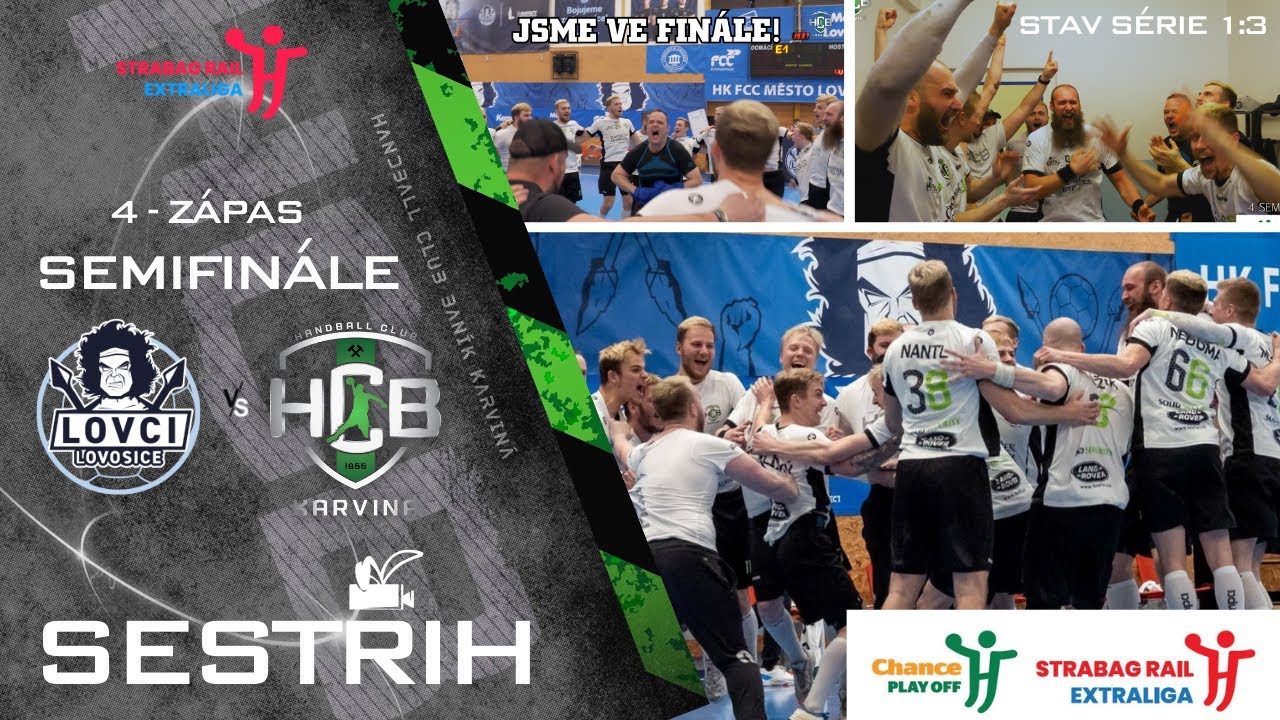 SESTŘIH: HK FCC Město Lovosice - HCB Karviná 28:32 | 4. Semifinále 1:3 Chance Play-off STRABAG Rail