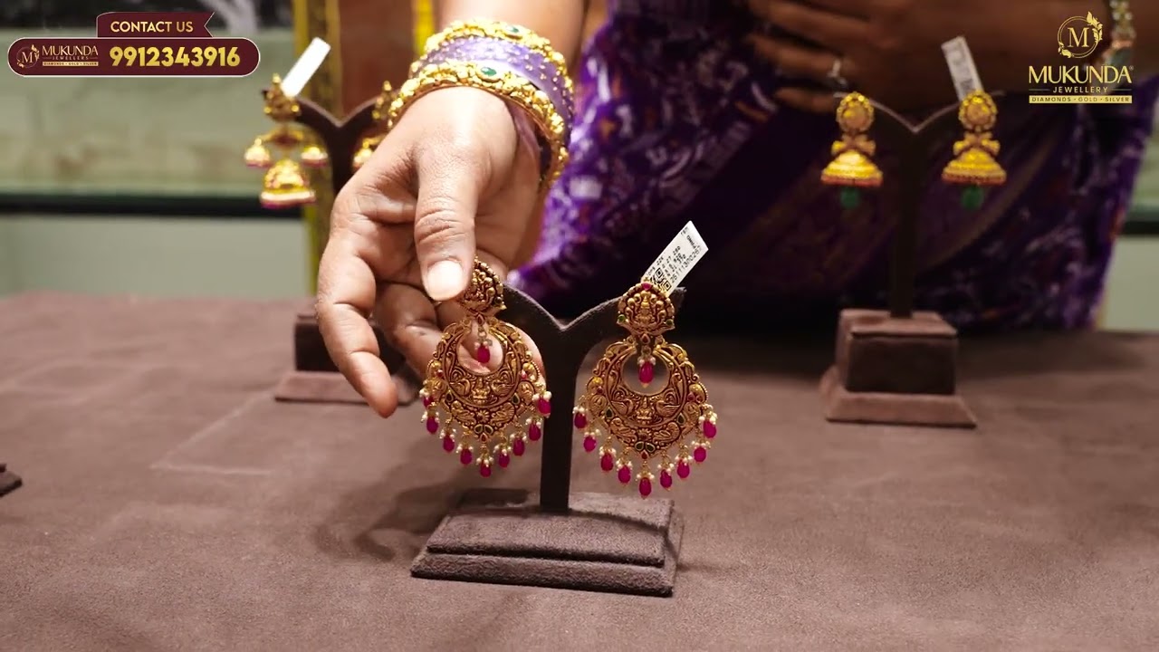 Beautiful lightweight earrings collection Mukunda Jewellers