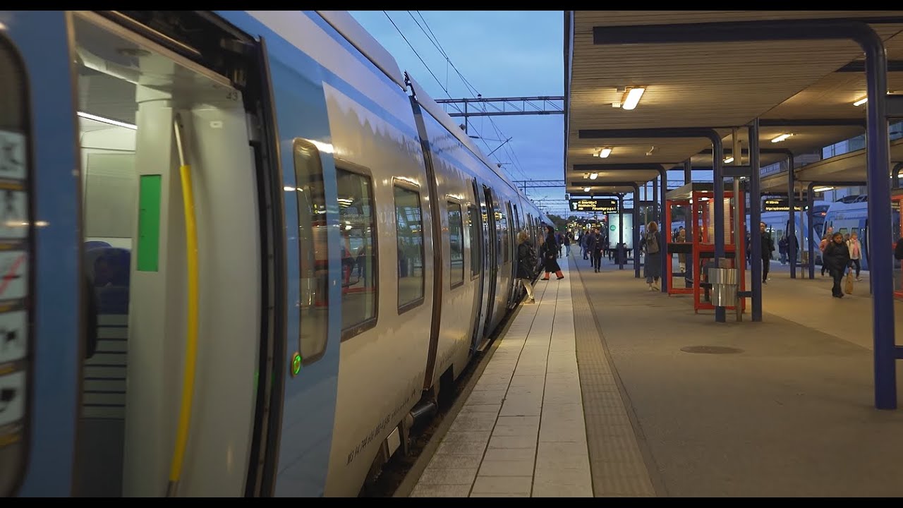 Sweden, Stockholm, train ride from Sollentuna to Årstaberg
