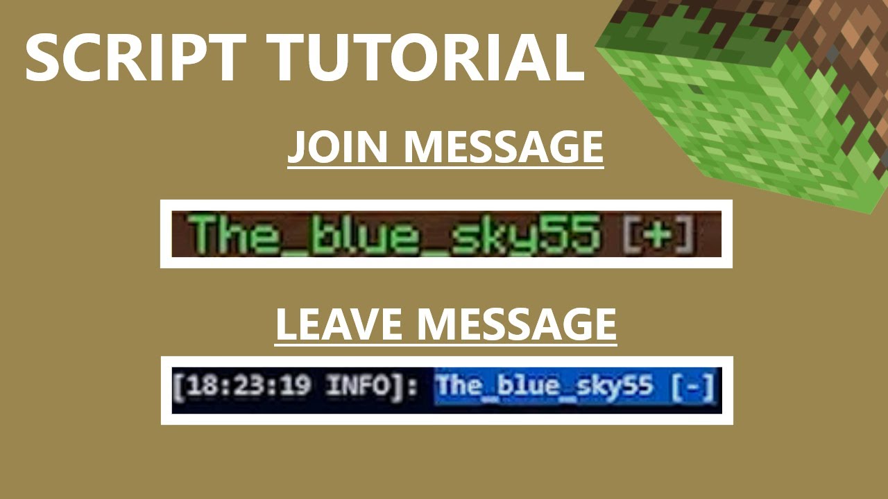 How To Easily Make Join and Leave Messages in Minecraft using Skript! (Tutorial)