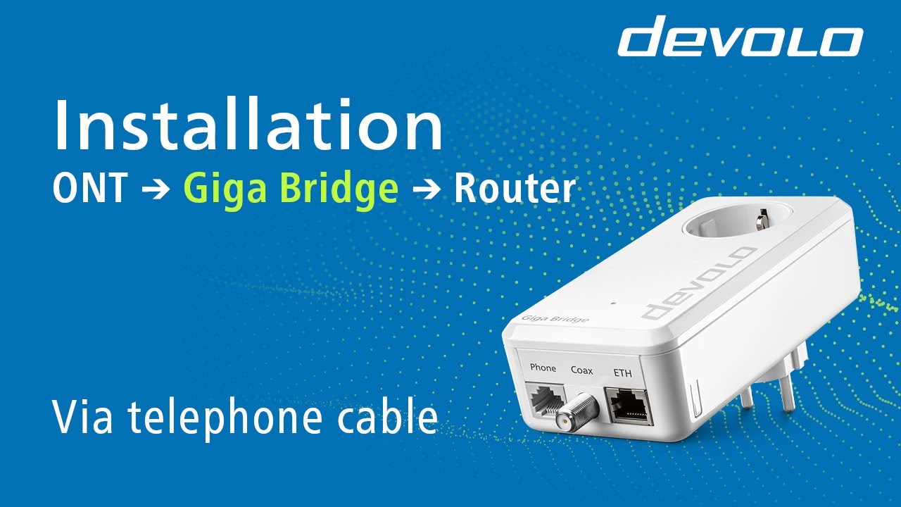 devolo Giga Bridge: Installation with telephone cable