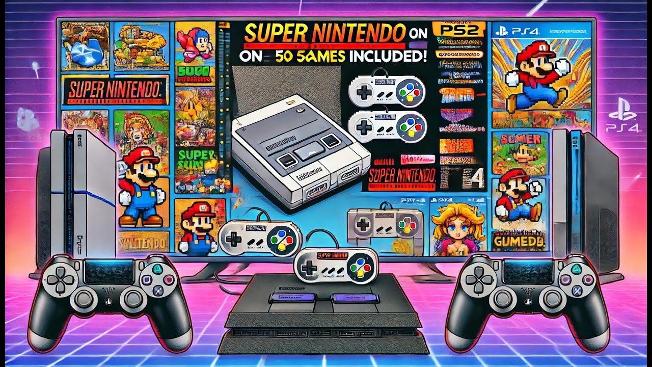 🕹️ ¡Super Nintendo en PS4! Emulador con Más de 500 Juegos Clásicos