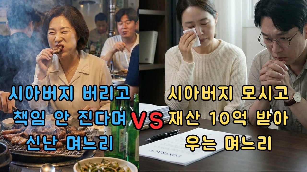 부모님께 잘 해야 하는 이유. 아픈 시아버지를 외면한 큰 며느리, 작은 며느리는 끝까지 곁을 지켰는데, 돌아가시고 나니 10억이 생겼다. #감동사연 #드라마