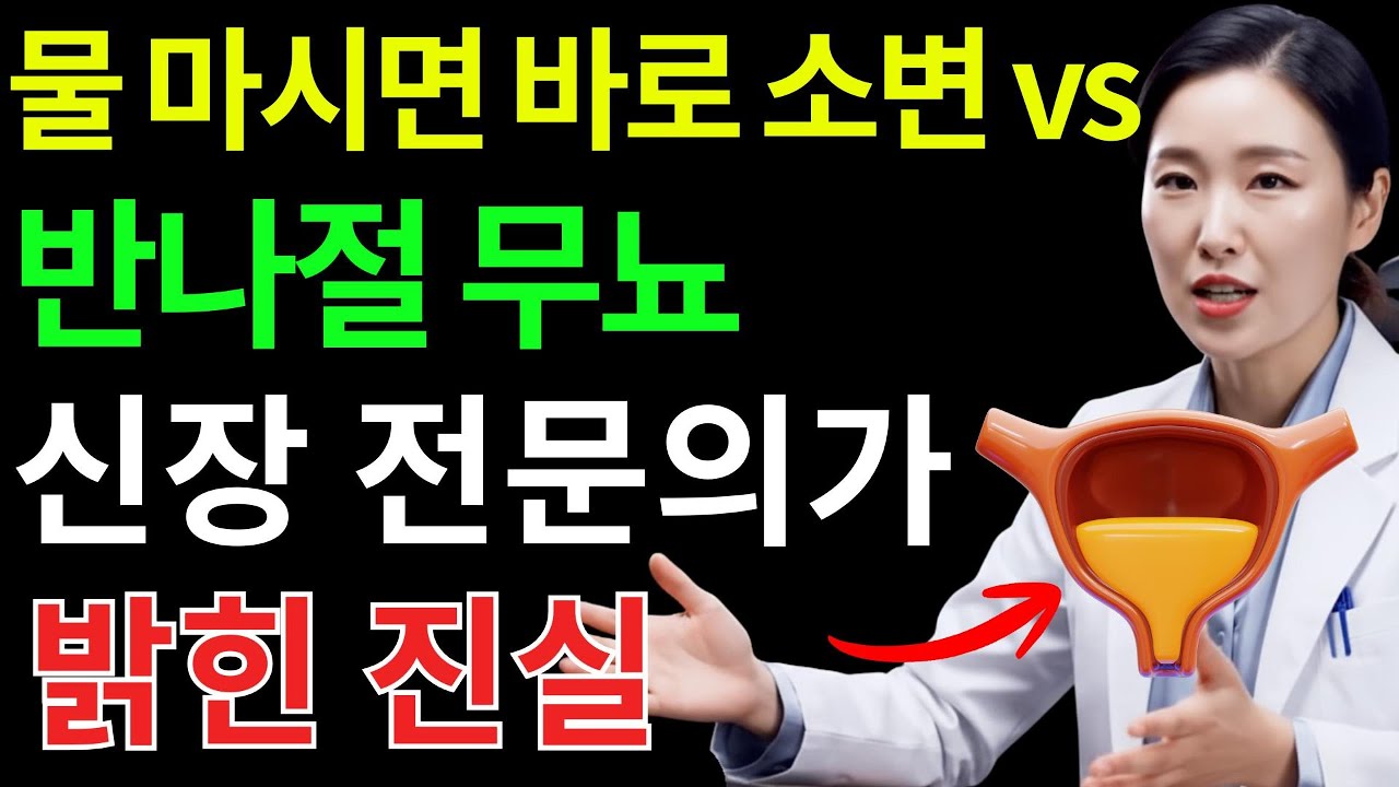물을 마시고 바로 소변 보면 신장 문제일까? 소변 자주 보는 사람 vs 하루 종일 안 가는 사람신장전문의가 밝힌 뜻밖의 진실｜신장건강｜시니어건강