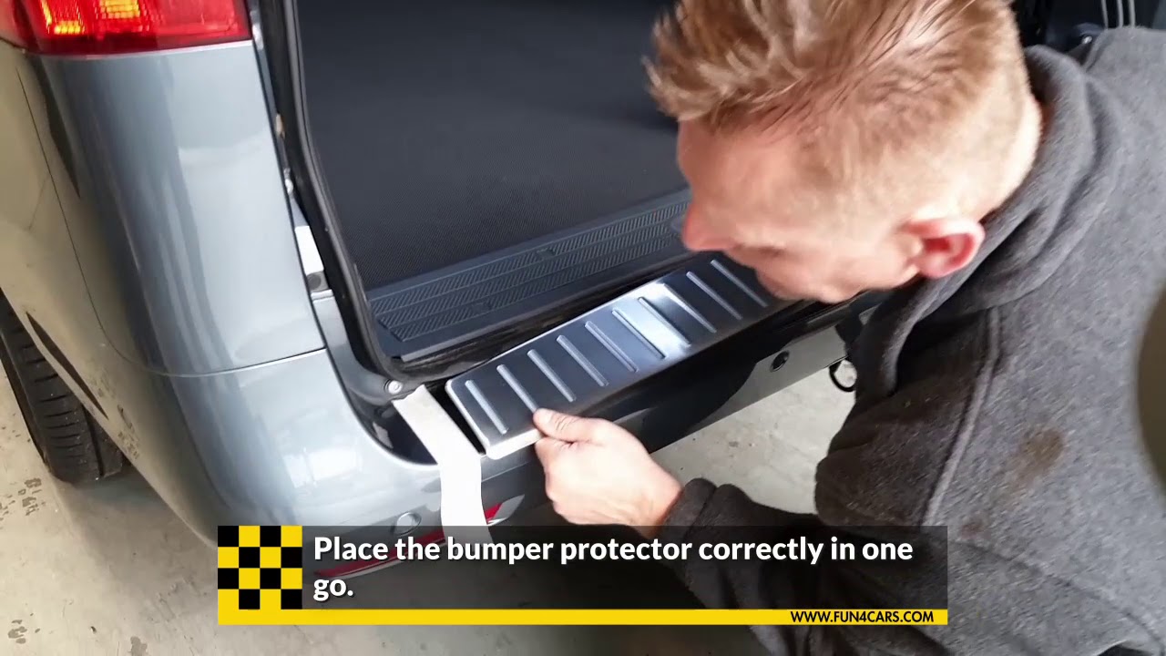 Achterbumper bescherming montage uitleg - Rear bumper protector mounting instructions | Fun4Cars