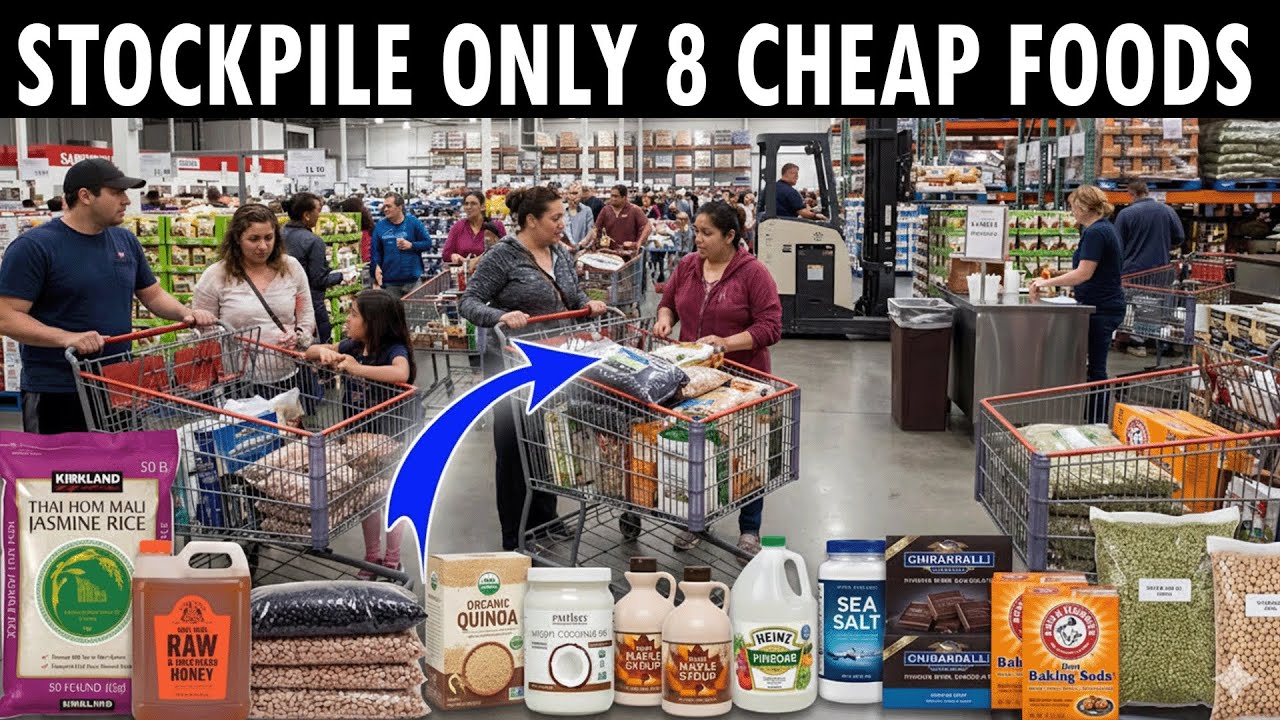 STOCKPILE ONLY 8 CHEAP Foods That Last Over 5 Years