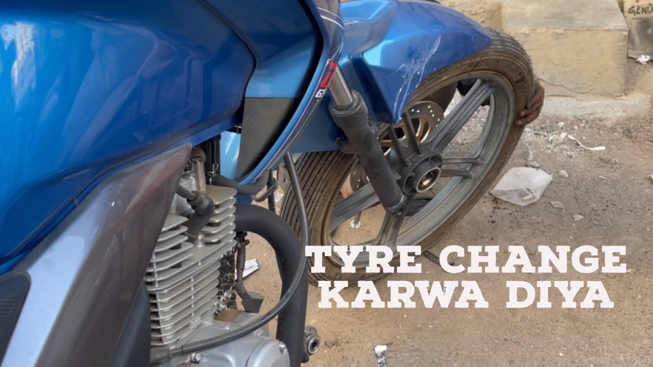 Jumma Mubarak🥰Suzuki GSX 125 Ka Tyre Change kar diya.♥️