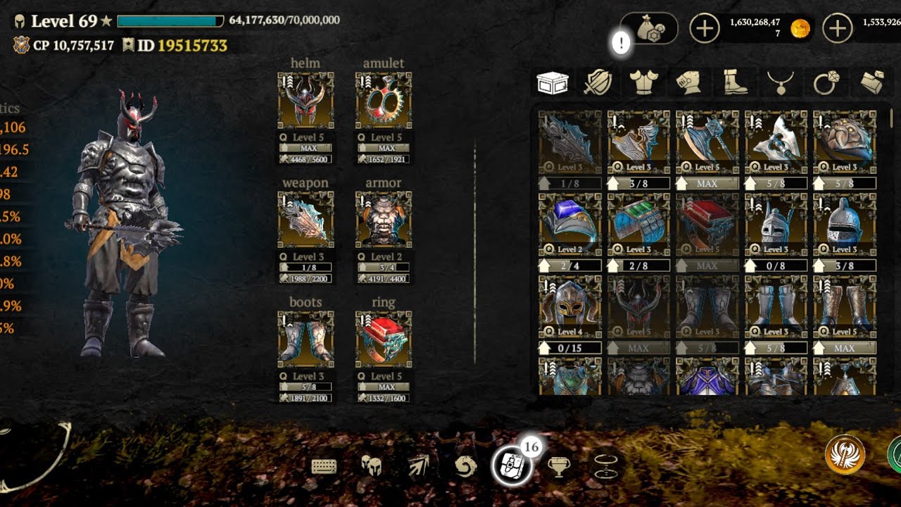 Evil Lands : Warrior New Legendary Gears Set-up Gameplay 👑 | Evil Lands Game #epicgammer #evillands