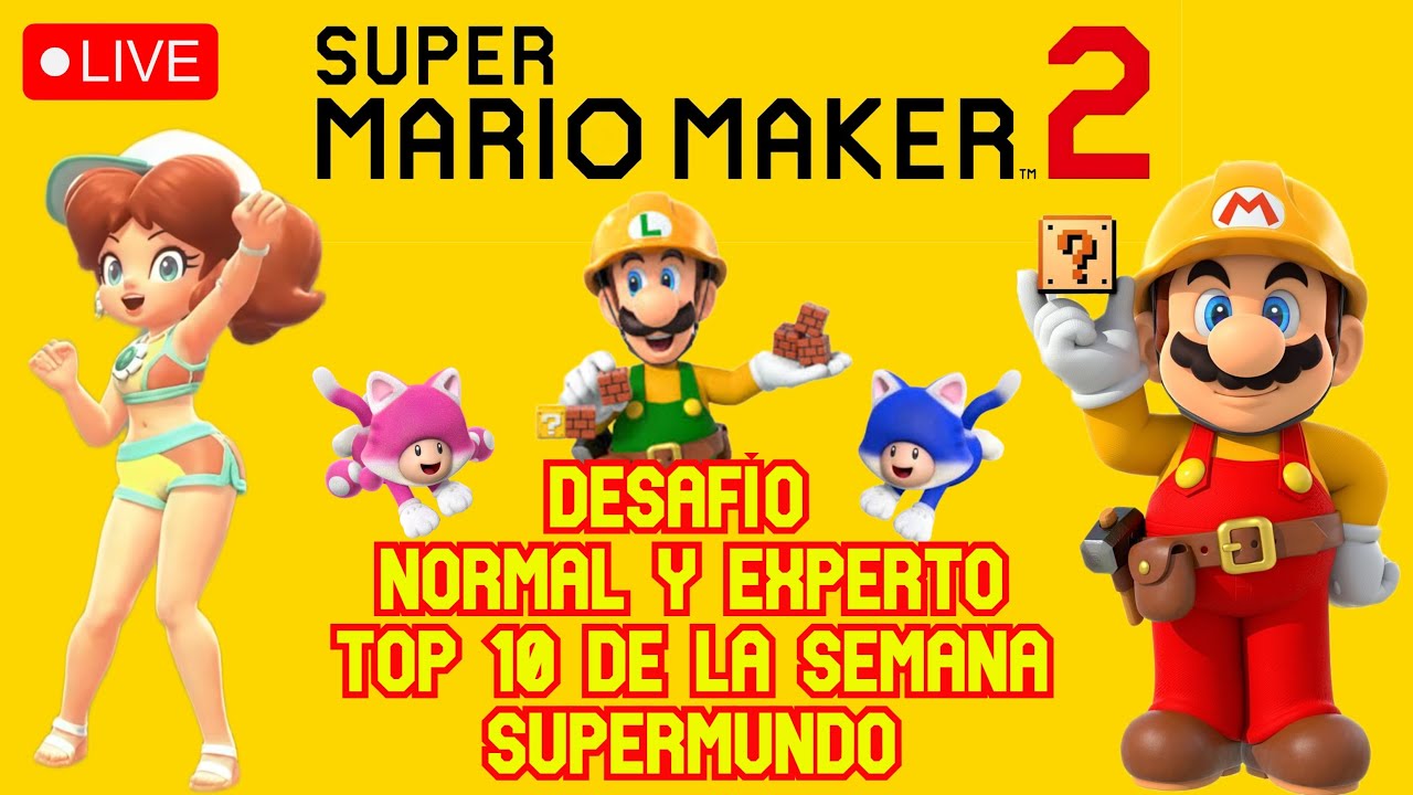 🔴 SUPERMUNDO: NIVELES PLATAFORMERO EXPERTO | DESAFÍO NORMAL SIN SKIP Y EXPERTO | SMM2