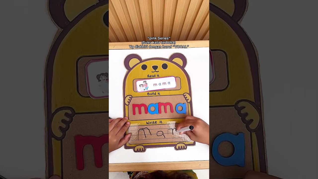 Pink Series Ide main Anak 4th  #belajarmembaca #montessori#preschoolactivities #playbasedlearning