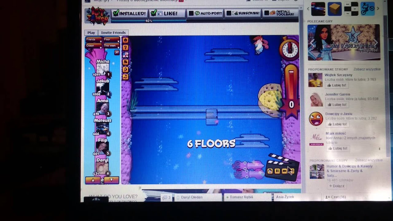 Icy tower , ocean tower facebook 1099 floor