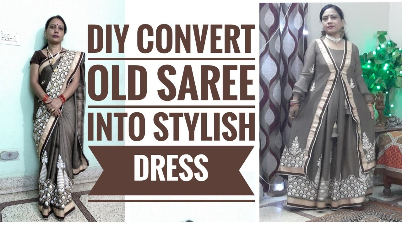 DIY  l STYLISH DRESSES l  Reuse of Embroided  Saree #Ekata creations
