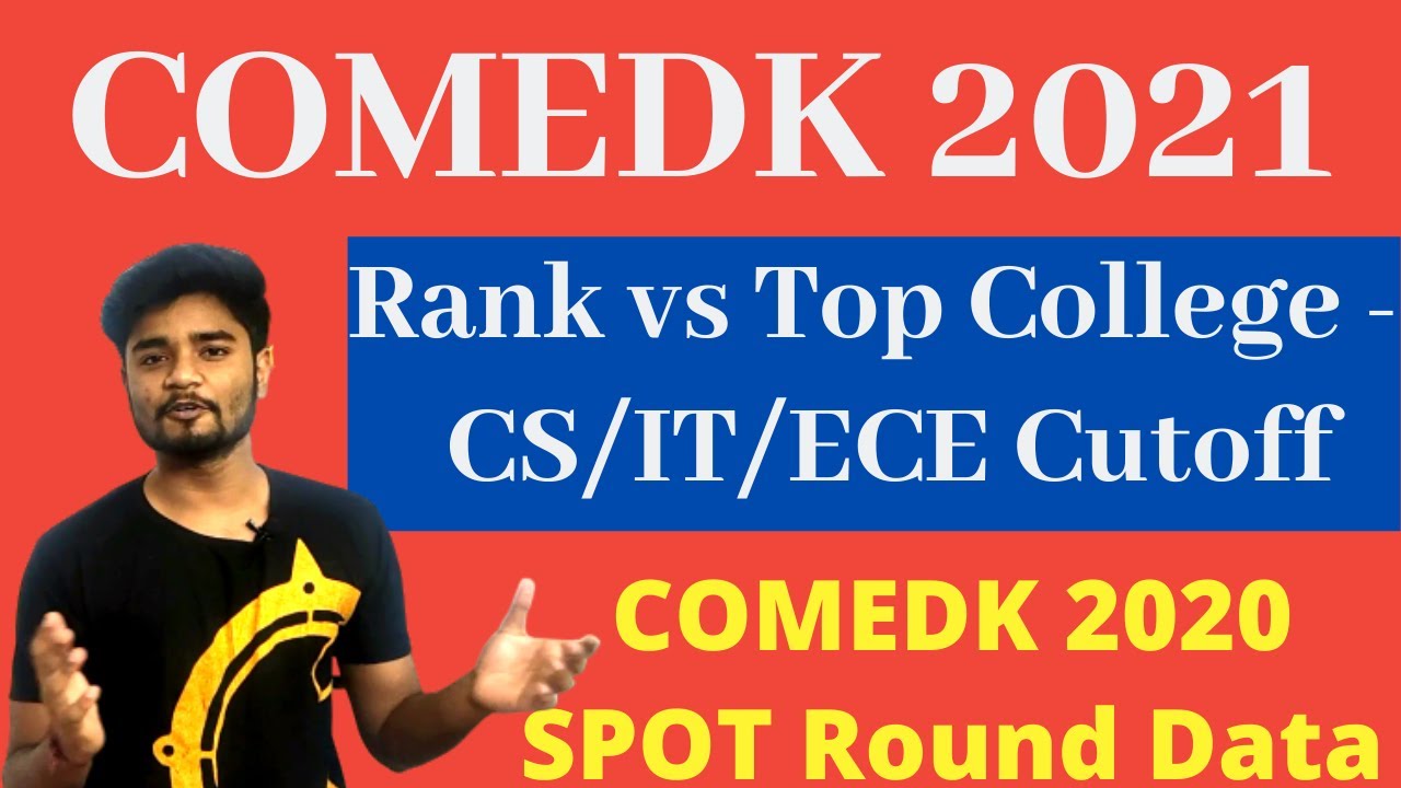 COMEDK Rank vs Top College 2021 - COMEDK Top Colleges Cutoff 2021