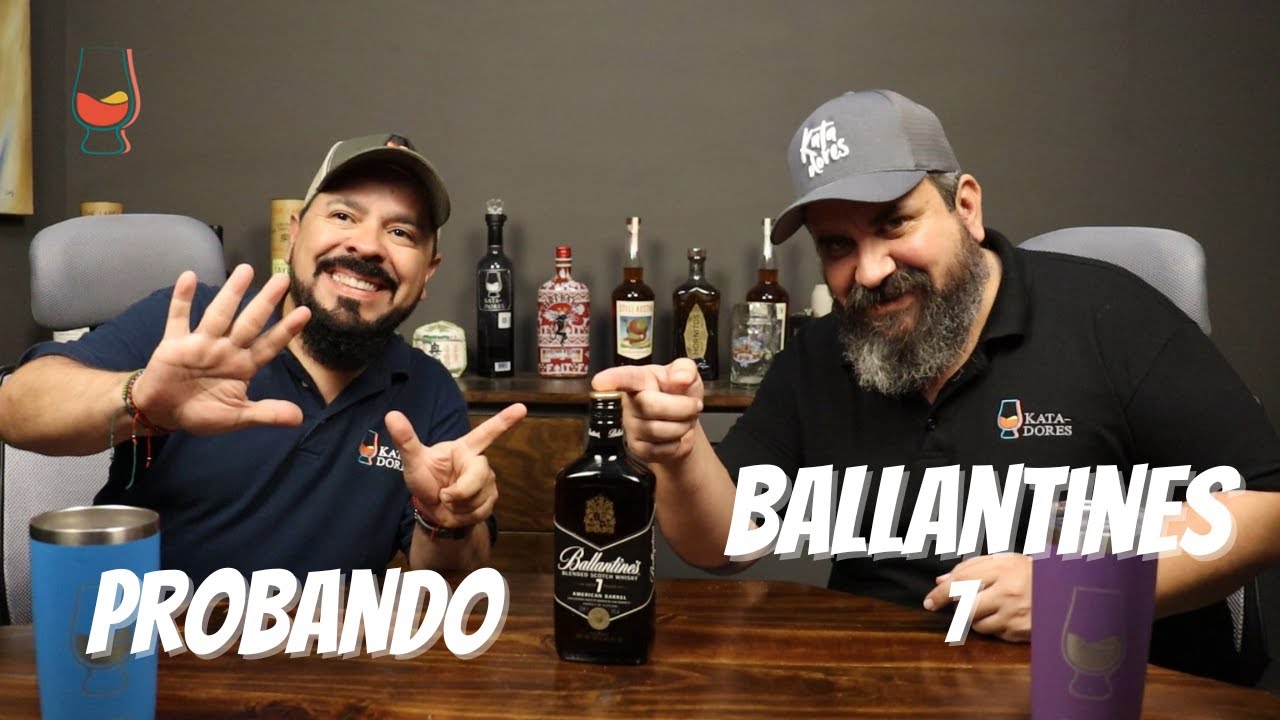 Probando Whiskey Ballantines 7