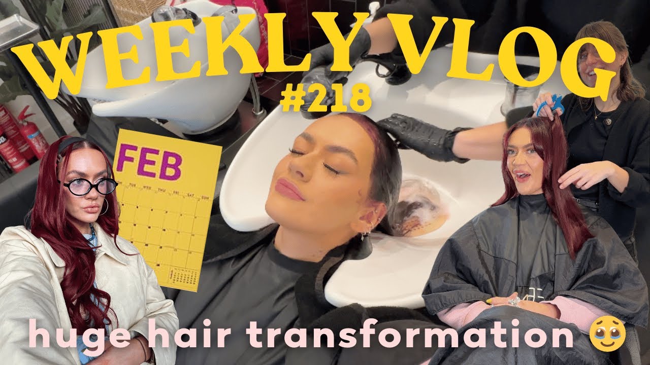 my biggest HAIR TRANSFORMATION yet 💇‍♀️ extensions, date night & scrapbook haul! WEEKLY VLOG 218