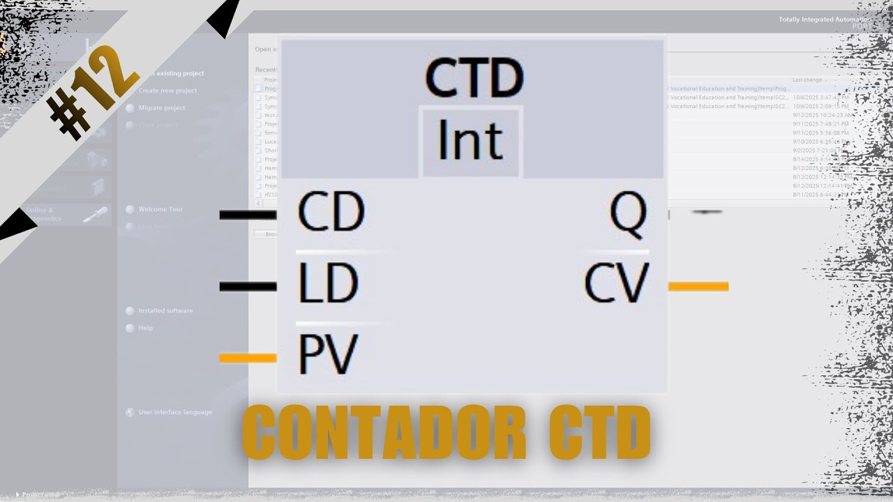 Contador CTD no Ladder (LD) – Como funciona no TIA Portal
