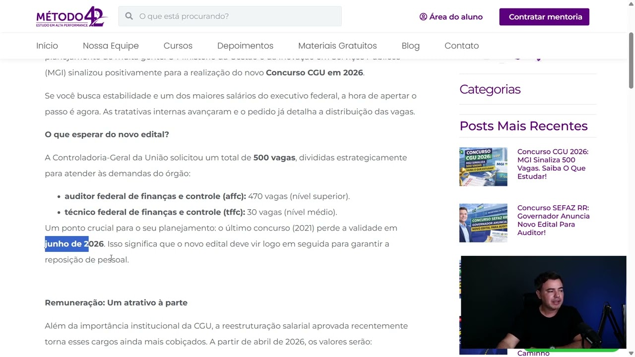 Concurso CGU 2026: MGI sinaliza 500 vagas; Saiba o que estudar!