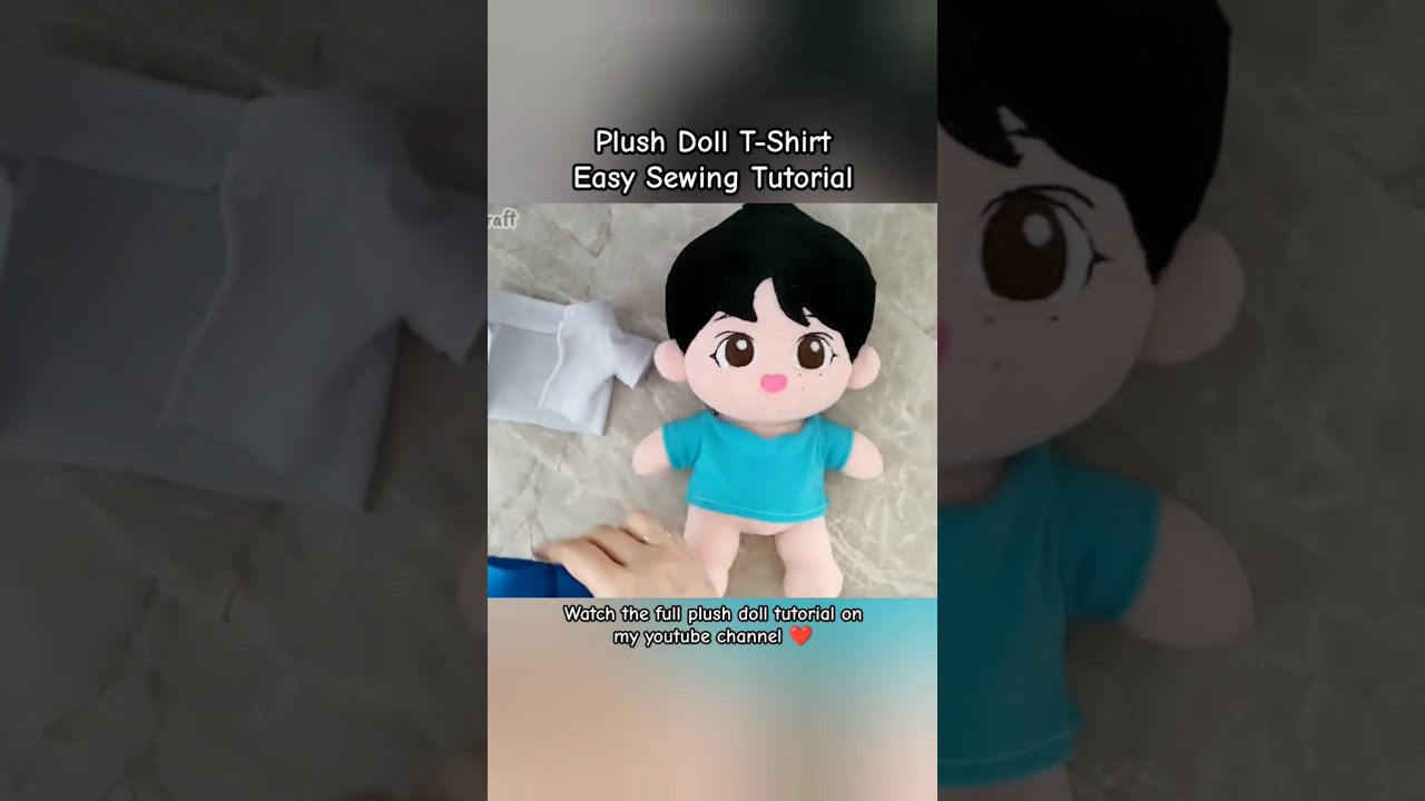 Make your own doll clothes, super easy! #handmade #sewing #dollclothes #tutorial #plushdoll