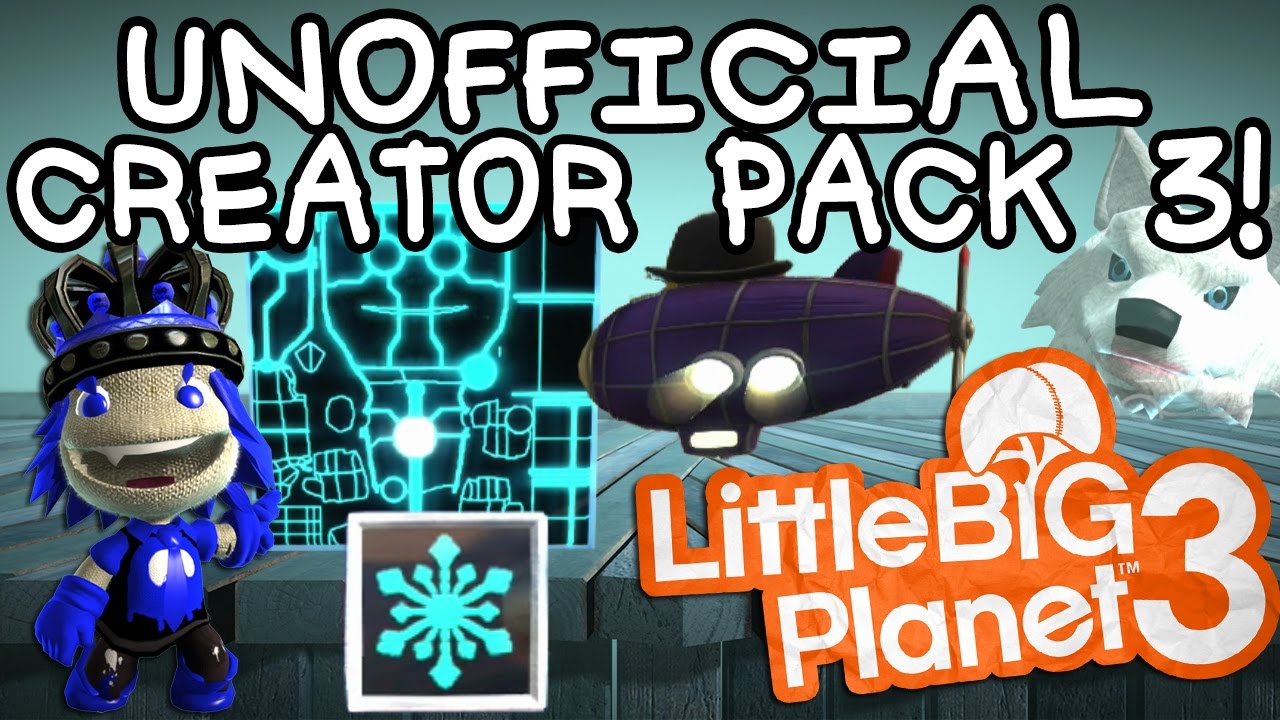 LBP3 Unofficial Creator Pack 3! Background Changer, Skin Materials, Freezatron, +More!