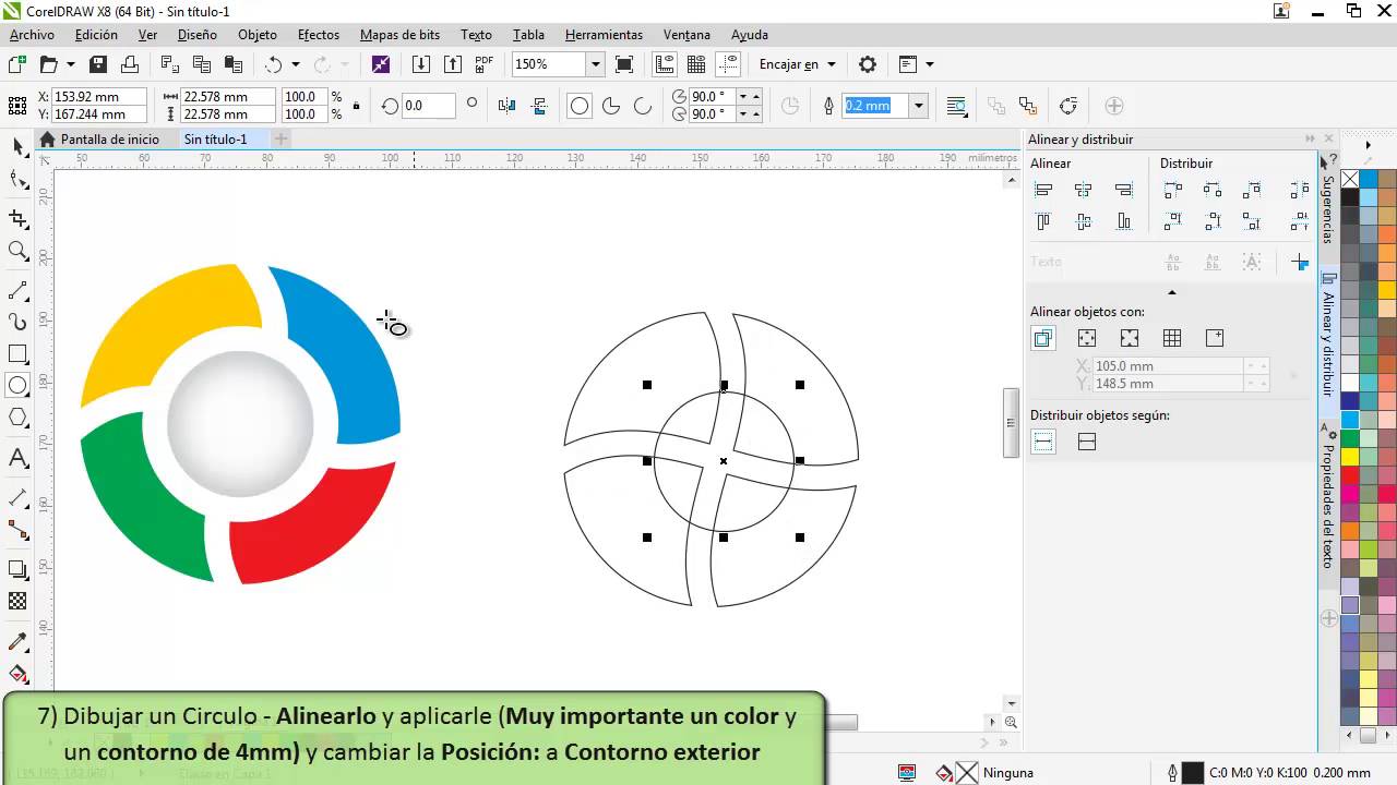 CorelDraw: Opciones prácticas para Crear un logo con las opciones de  Convertir Contornos a objetos