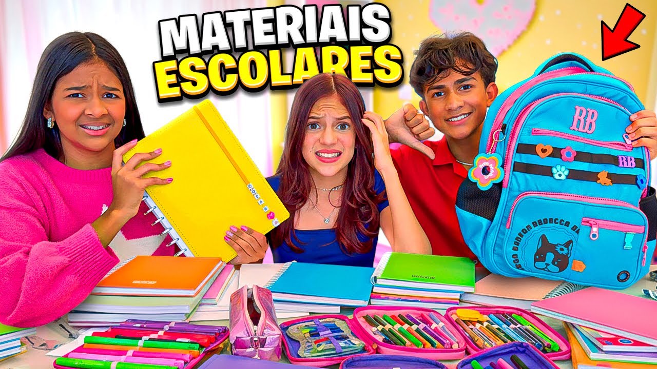 MEUS AMIGOS REAGINDO MEU MATERIAL ESCOLAR 2026 (Jéssica Sousa )