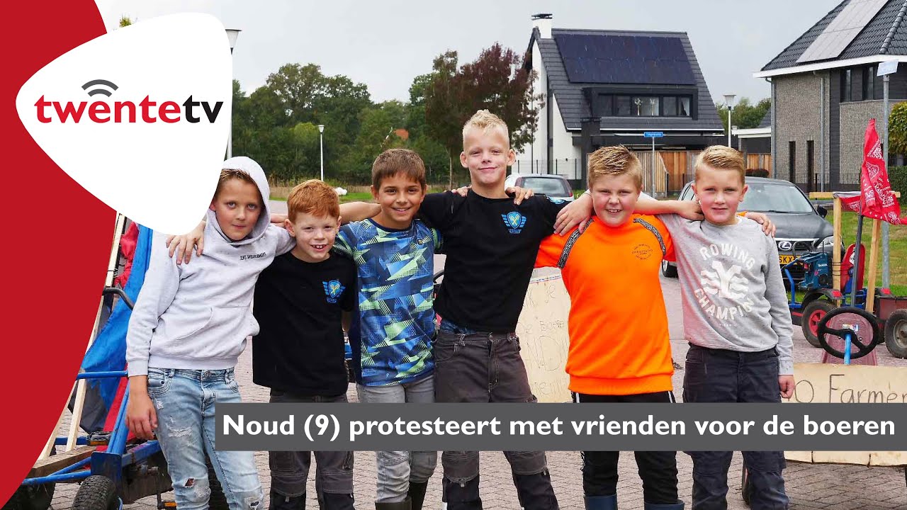 Noud (9) protesteert samen met zijn vrienden voor de boeren - Twente FM