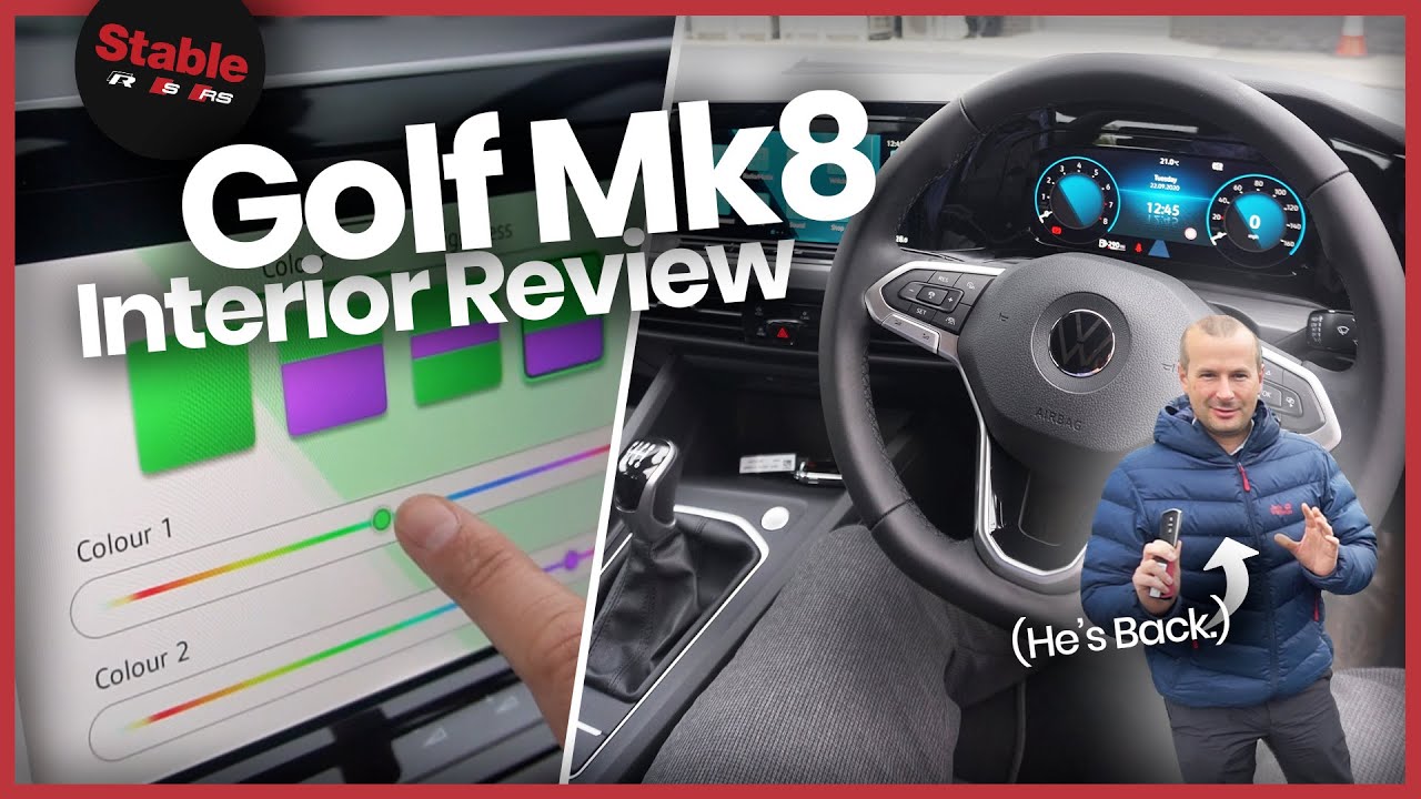 Обзор интерьера VW Golf 8 &mdash; подсветка салона!