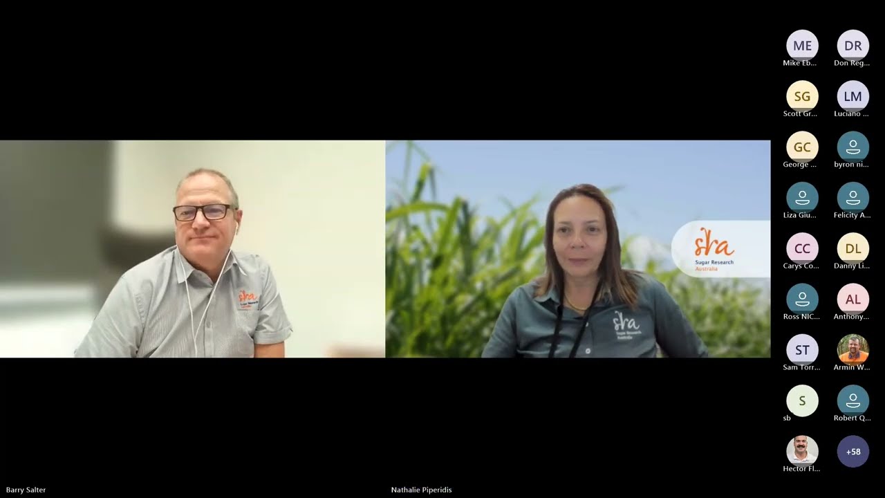 SRA Webinar: Agronomy constraints affecting sugarcane productivity