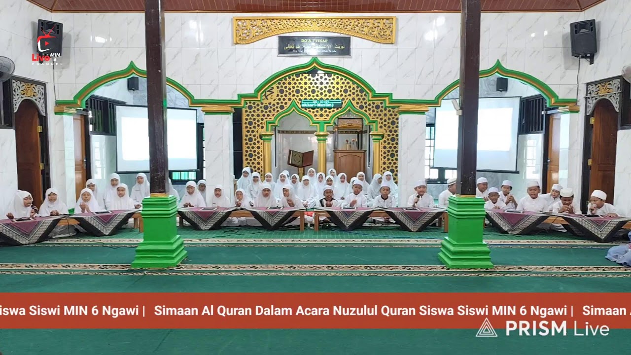 Simaan Al Quran dalam acara Nuzulul Quran MIN 6 NGAWI HARAKAH